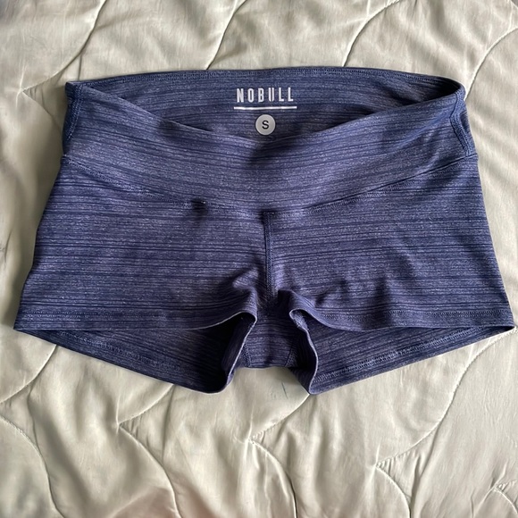 NOBULL Pants - Nobull Blue Heather Stripe Shorts